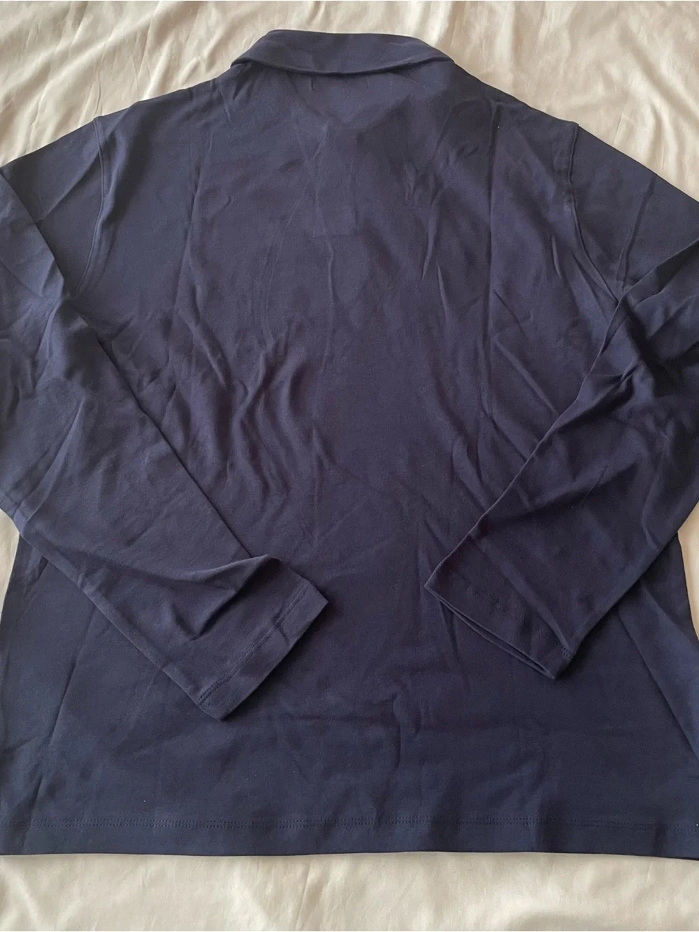NWT! Banana Republic Men's Long Sleeve Navy Polo Shirt, Sz M